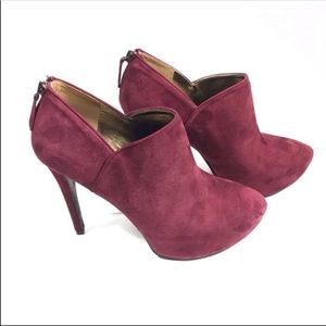 Nine West Suede Leather Booties Belanie Size 8